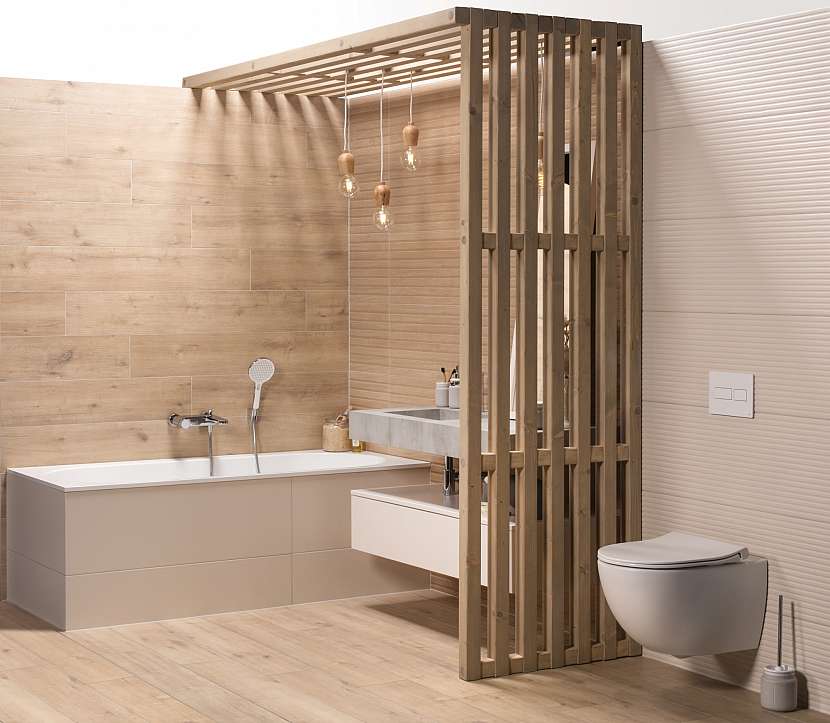 Dřevěná koupelna vana