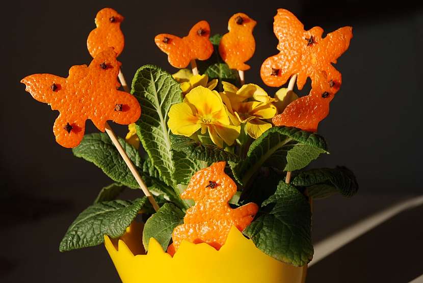 Snadné velikonoční ozdoby z citrusové kůry jako originální přírodní dekorace (Zdroj: Jana Hanšpachová)