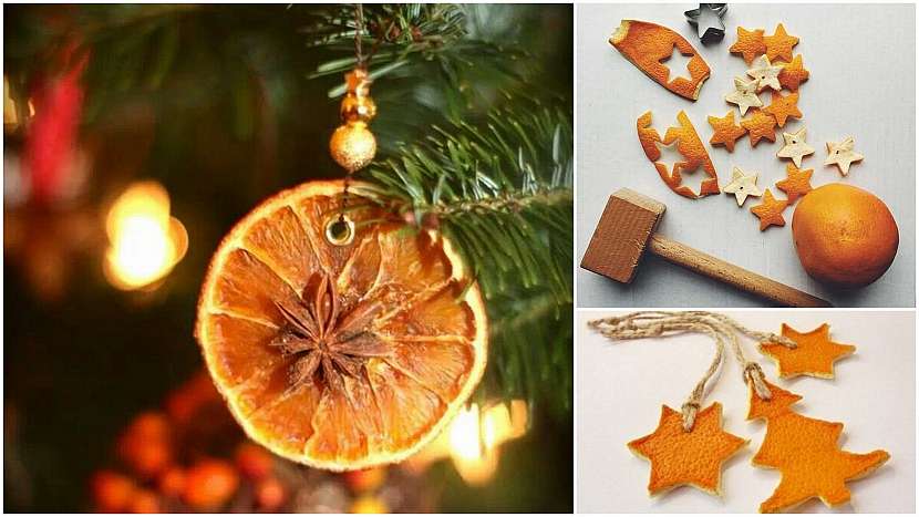 Vánoce s vůní pomerančů: ozdoby na stromek
