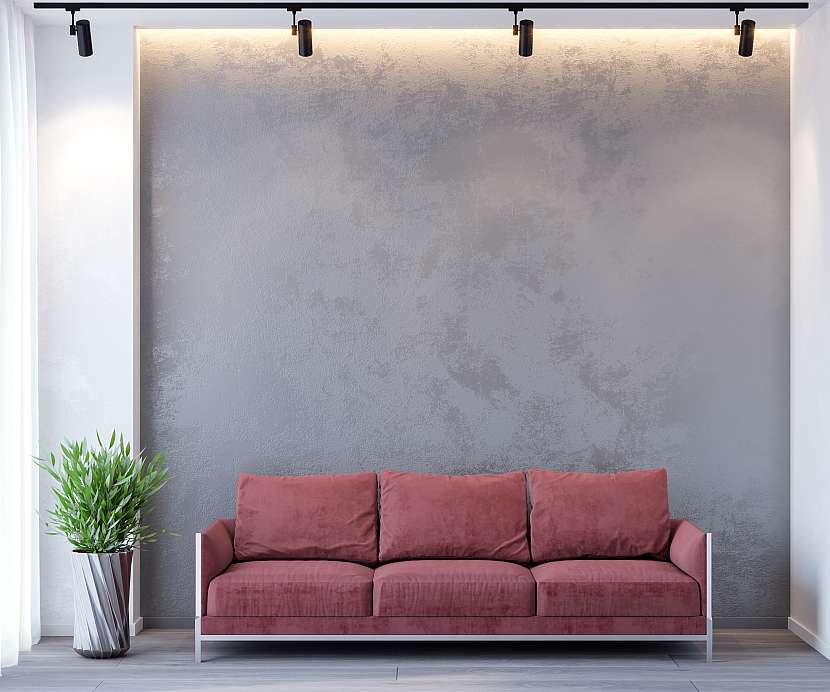 Metalická stěna obývací pokoj-1