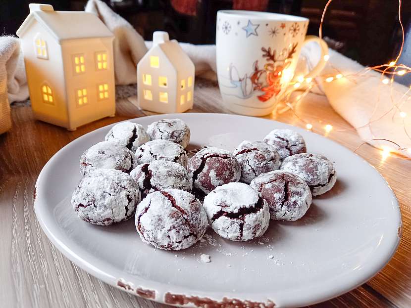 Bezlepkové kakaové crinkles