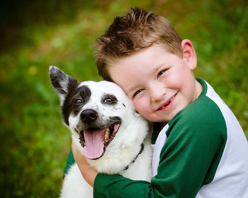 Děti a psi spolu prožívají krásné chvíle (Zdroj: Depositphotos)