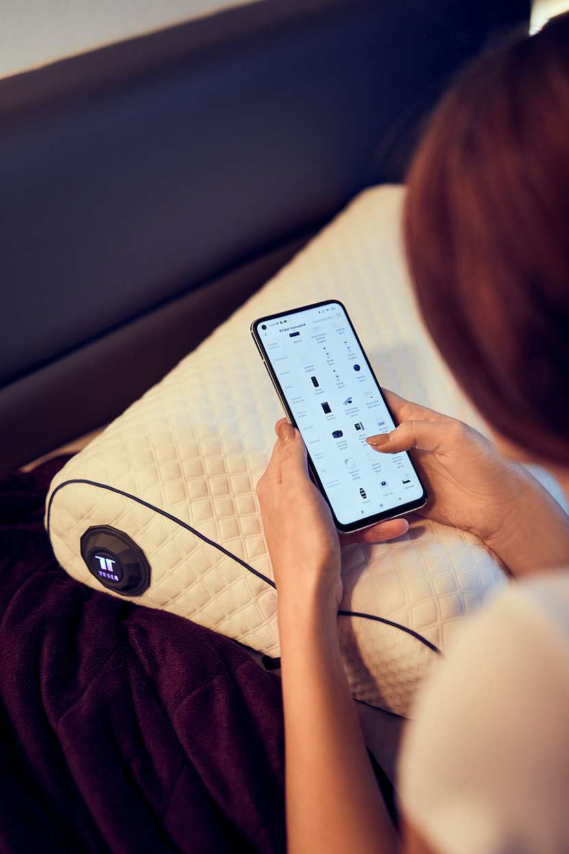 Smart pillow lze spárovat s mobilním telefonem