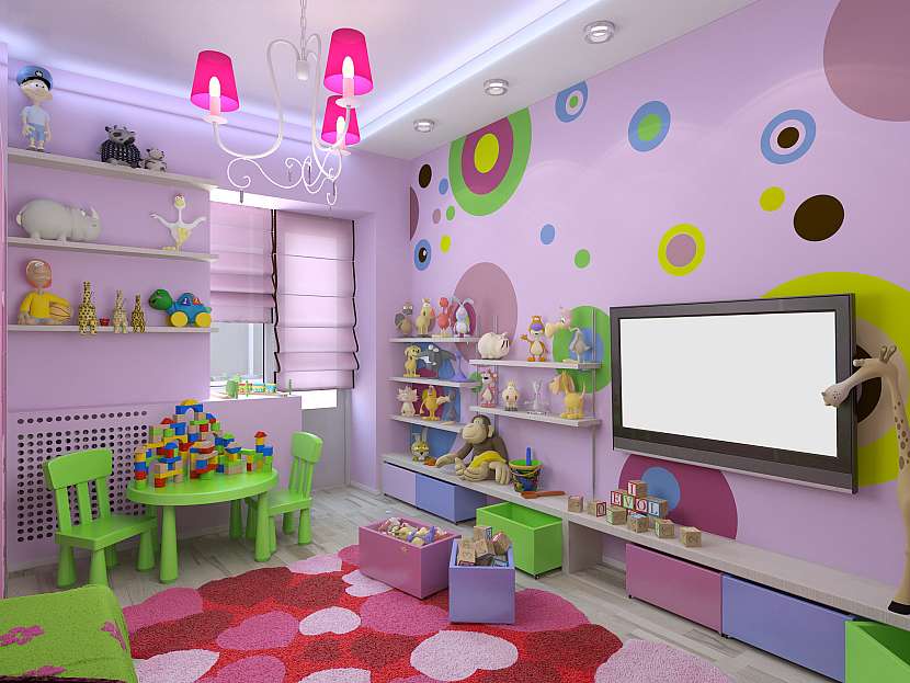 Dětský pokoj obvykle hýří barvami, ale nic se nemá přehánět