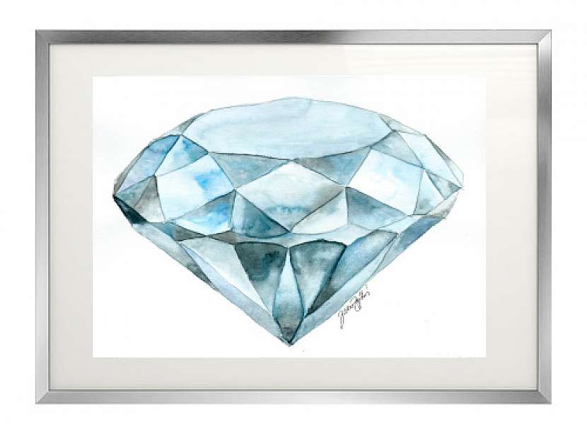 Jak vykouzlit diamant na papír: Namalujte si diamant akvarelem! 8