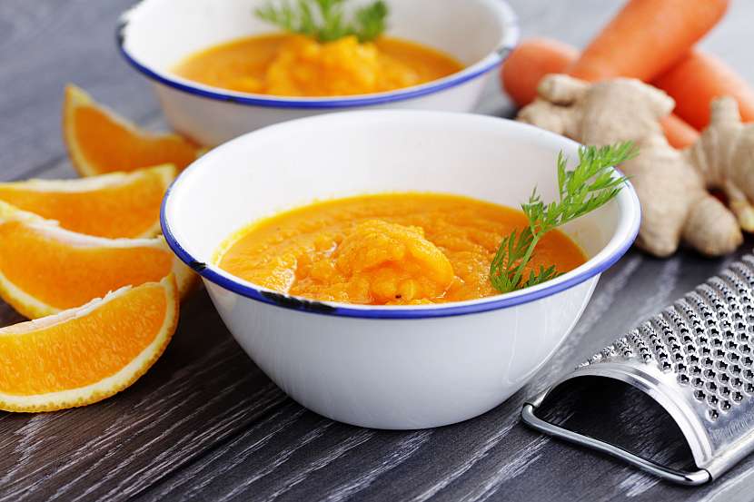 Uvařte si mrkvovou polévku se zázvorem a pomerančem (Zdroj: Depositphotos)