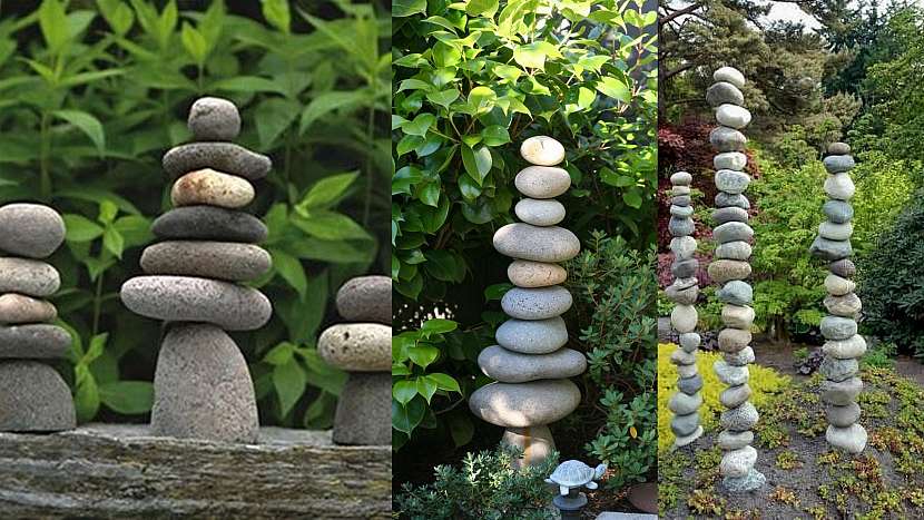 Dekorace z kamínků a oblázků: vyzdobte zahradu