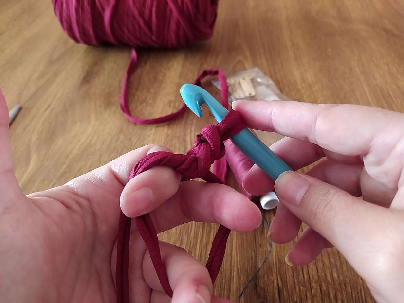 Háčkování na kroužku double crochet stitch