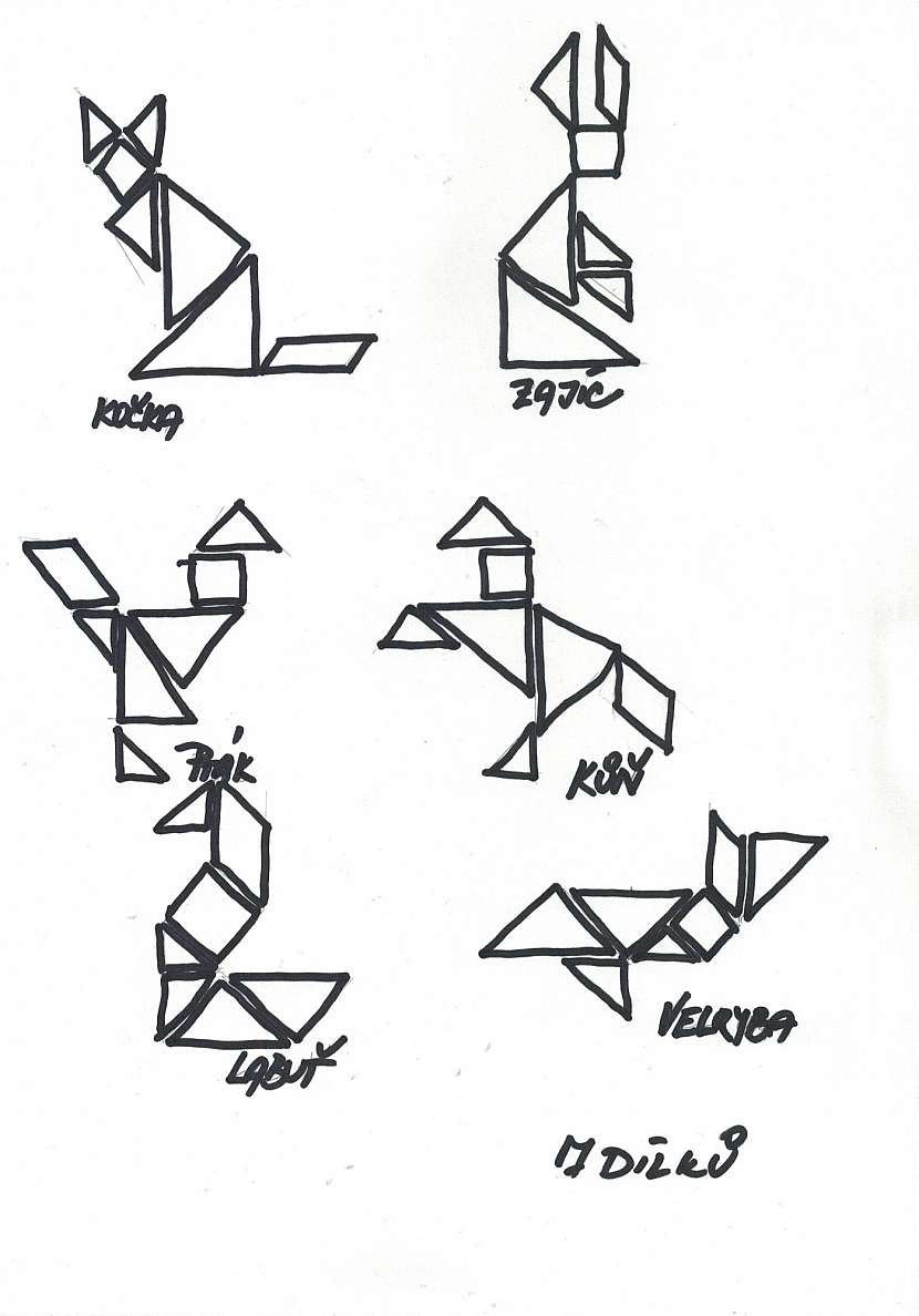 Schéma na tvorbu tangramů