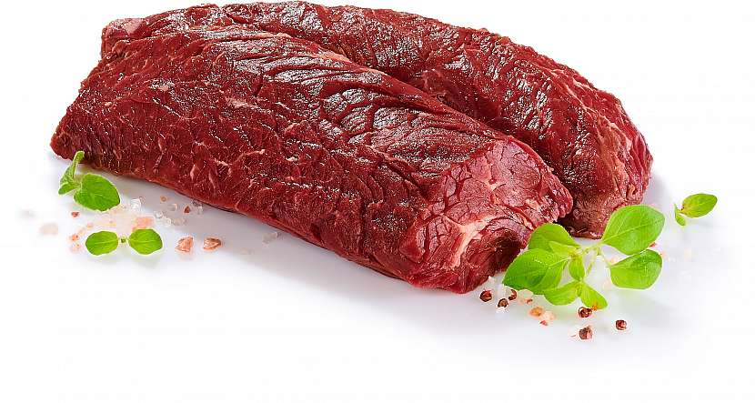 Hanger steak, jinak také hovězí veverka je výborné a dobře prokrvené steakové maso