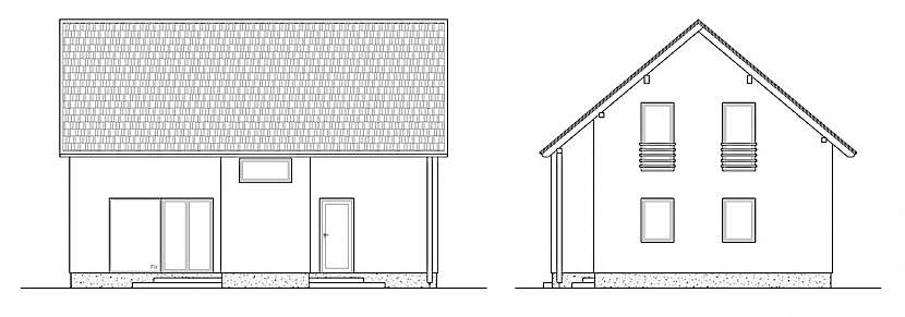 Nákres patrového domu o rozloze 181 m² 