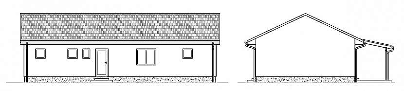Nákres bungalovu o rozloze 130 m²