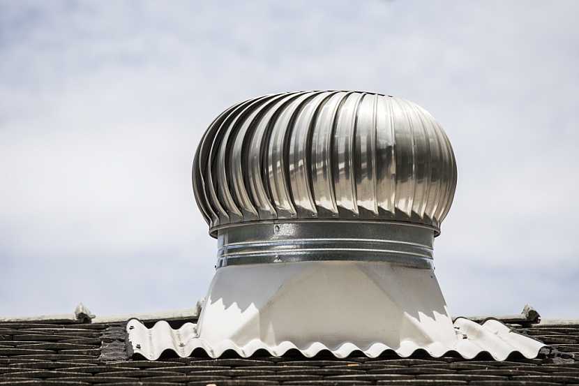 Větrací turbína zajistí odvod vlhkosti z domu