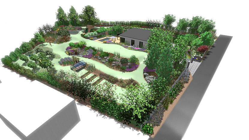 Návrh vizualizace zahrady 1