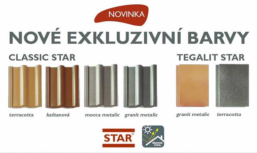 Bramac novinky 2017: nové barvy STAR