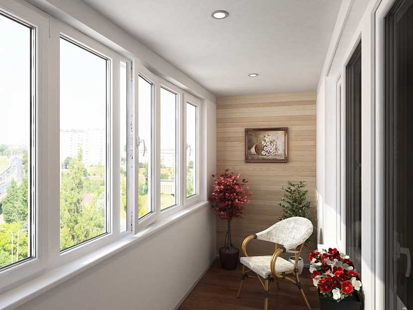 Balkon může být i zcela zasklen, čímž z prostoru vznikne další místnost