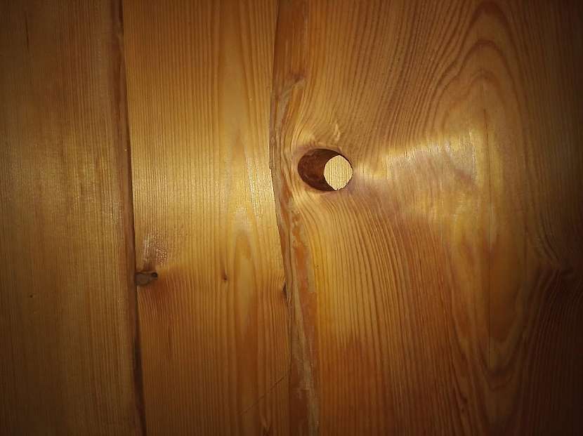 Otvor po nezarostlém suku často snižuje kvalitu dřeva