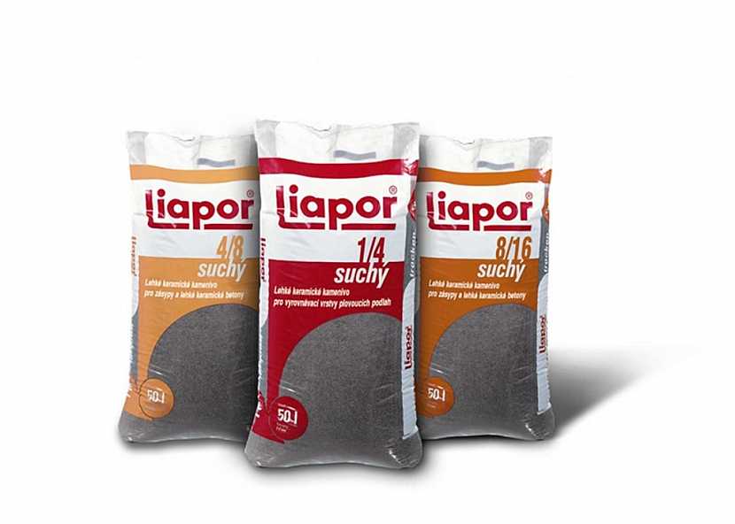 Podsyp Liapor je dodáván v různých velikostech.