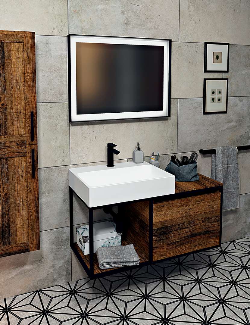 Moderní koupelna v designu Black od Sapha (Zdroj: Sapho)