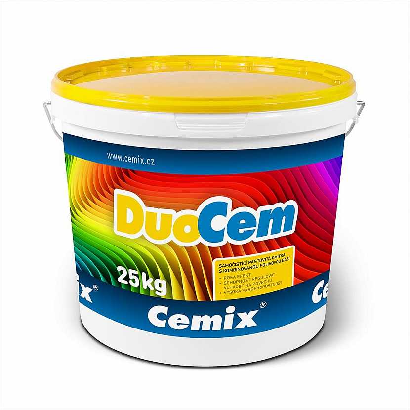 DuoCem se dodává namíchaná v plastových vědrech v balení po 25 kg.