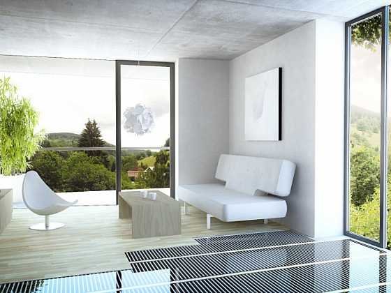 Maximální tepelný komfort poskytuje v úsporném bytě či domě podlahové a stropní vytápění