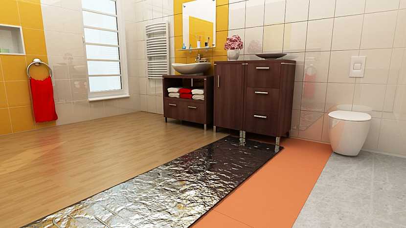 Rohož AL-MAT najde použití v koupelnách a vlhkých prostorách s plovoucí laminátovou nebo dřevěnou podlahou, vytápěnou nízkoteplotním velkoplošným elektrických podlahovým topením.